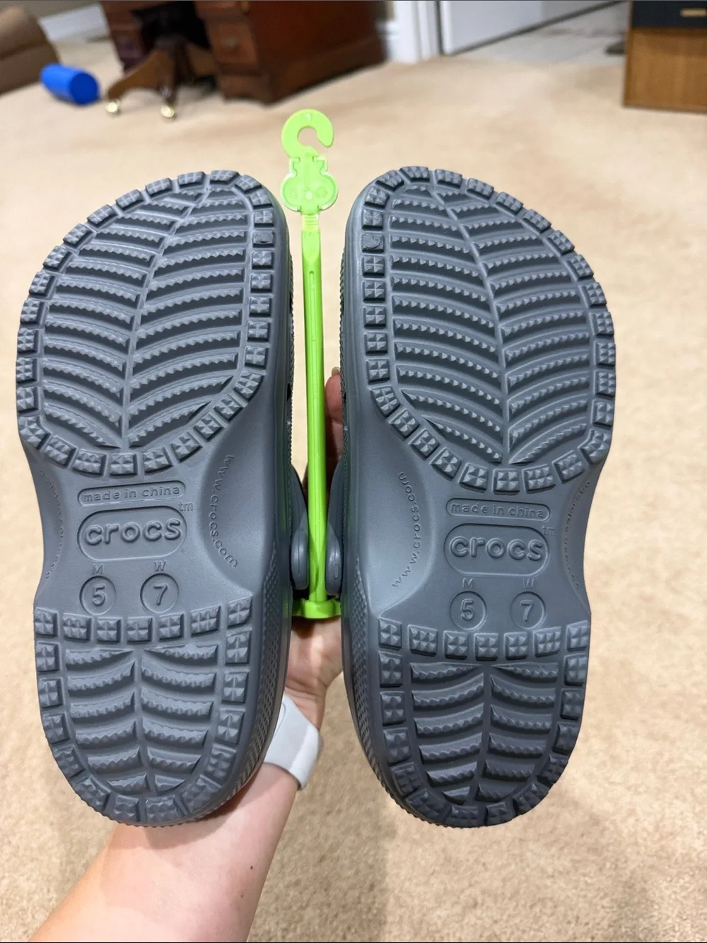 Never Worn Gray Crocs